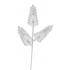 Χριστουγεννιάτικο Διακοσμητικό Κλαδί Ασημί (89cm)